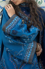 Beneath The Skies of Bukhara By Hemline Mushq Unstitched Embroidered 3 Piece Suit - MQHMBSBW- HERITAGE HAZE- Winter Collection
