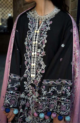 Beneath The Skies of Bukhara By Hemline Mushq Unstitched Embroidered 3 Piece Suit - MQHMBSBW- BAZAAR TRAIL Winter Collection