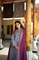 Beneath The Skies of Bukhara By Hemline Mushq Unstitched Embroidered 3 Piece Suit - MQHMBSBW- OLD CITY BLOOM- Winter Collection
