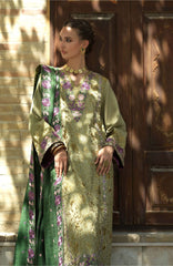 Beneath The Skies of Bukhara By Hemline Mushq Unstitched Embroidered 3 Piece Suit - MQHMBSBW- DESERT MINAREI- Winter Collection