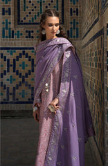 Beneath The Skies of Bukhara By Hemline Mushq Unstitched Embroidered 3 Piece Suit - MQHMBSBW- ARK REVERIE- Winter Collection