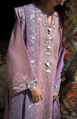 Beneath The Skies of Bukhara By Hemline Mushq Unstitched Embroidered 3 Piece Suit - MQHMBSBW- ARK REVERIE- Winter Collection