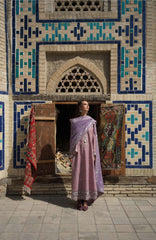 Beneath The Skies of Bukhara By Hemline Mushq Unstitched Embroidered 3 Piece Suit - MQHMBSBW- ARK REVERIE- Winter Collection