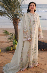 Sahil By Qalamkar Unstitched Lawn Embroidered 3 Piece Suit - QLMSL010 - Ilara - Summer Collection