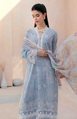 Mausummery Unstitched  Lawn Embroidered  Printed 3 Piece Suit Vol-1 MUSV1EPL-08 - Iris - Summer Collection