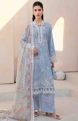 Mausummery Unstitched  Lawn Embroidered  Printed 3 Piece Suit Vol-1 MUSV1EPL-08 - Iris - Summer Collection