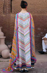 Aangan by Kahf Unstitched Printed Chiffon 3 Piece Suit -KHFANGN-2A- Yasmeen- Summer Collection