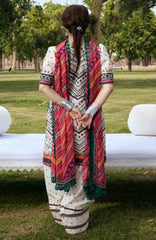 Aangan by Kahf Unstitched Printed Chiffon 3 Piece Suit -KHFANGN-2B- Mehruba- Summer Collection