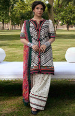 Aangan by Kahf Unstitched Printed Chiffon 3 Piece Suit -KHFANGN-2B- Mehruba- Summer Collection