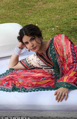Aangan by Kahf Unstitched Printed Chiffon 3 Piece Suit -KHFANGN-3A- Tabeer- Summer Collection