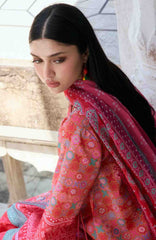 Aangan by Kahf Unstitched Printed Chiffon 3 Piece Suit -KHFANGN-3A- Tabeer- Summer Collection