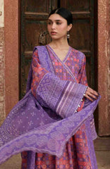 Aangan by Kahf Unstitched Printed Chiffon 3 Piece Suit -KHFANGN-3B- Zarmeena- Summer Collection