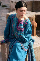 Aangan by Kahf Unstitched Printed Chiffon 3 Piece Suit -KHFANGN-4A- Falak Ara- Summer Collection