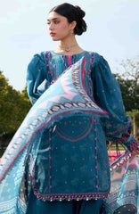Aangan by Kahf Unstitched Printed Chiffon 3 Piece Suit -KHFANGN-4A- Falak Ara- Summer Collection