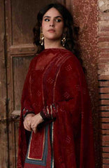Aangan by Kahf Unstitched Printed Chiffon 3 Piece Suit -KHFANGN-1A- Surkhnoor- Summer Collection