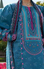 Aangan by Kahf Unstitched Printed Chiffon 3 Piece Suit -KHFANGN-4A- Falak Ara- Summer Collection
