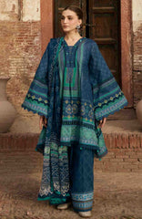 Aangan by Kahf Unstitched Printed Chiffon 3 Piece Suit -KHFANGN-1B- Sumbul- Summer Collection