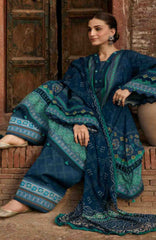 Aangan by Kahf Unstitched Printed Chiffon 3 Piece Suit -KHFANGN-1B- Sumbul- Summer Collection