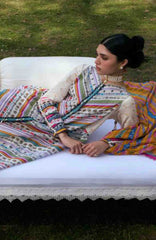 Aangan by Kahf Unstitched Printed Chiffon 3 Piece Suit -KHFANGN-2A- Yasmeen- Summer Collection