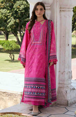 Aangan by Kahf Unstitched Printed Chiffon 3 Piece Suit -KHFANGN-4B- Gulnar- Summer Collection