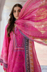 Aangan by Kahf Unstitched Printed Chiffon 3 Piece Suit -KHFANGN-4B- Gulnar- Summer Collection