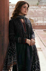 Aangan by Kahf Unstitched Printed Chiffon 3 Piece Suit -KHFANGN-5A- Gul-E-Siyah- Summer Collection