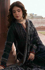 Aangan by Kahf Unstitched Printed Chiffon 3 Piece Suit -KHFANGN-5A- Gul-E-Siyah- Summer Collection