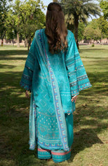 Aangan by Kahf Unstitched Printed Chiffon 3 Piece Suit -KHFANGN-5B- Kehkashan- Summer Collection