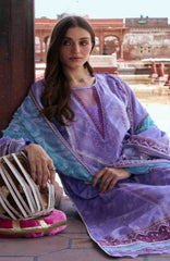 Aangan by Kahf Unstitched Printed Chiffon 3 Piece Suit -KHFANGN-6A- Najam- Summer Collection