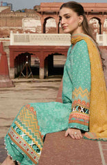 Aangan by Kahf Unstitched Printed Chiffon 3 Piece Suit -KHFANGN-7A- Nazish- Summer Collection