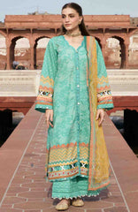 Aangan by Kahf Unstitched Printed Chiffon 3 Piece Suit -KHFANGN-7A- Nazish- Summer Collection