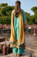 Aangan by Kahf Unstitched Printed Chiffon 3 Piece Suit -KHFANGN-7A- Nazish- Summer Collection