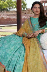 Aangan by Kahf Unstitched Printed Chiffon 3 Piece Suit -KHFANGN-7A- Nazish- Summer Collection