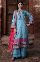 Aangan by Kahf Unstitched Printed Chiffon 3 Piece Suit -KHFANGN-7B- Shabnam- Summer Collection