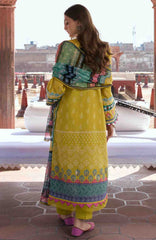 Aangan by Kahf Unstitched Printed Chiffon 3 Piece Suit -KHFANGN-8A- Zarafshan- Summer Collection