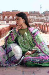Aangan by Kahf Unstitched Printed Chiffon 3 Piece Suit -KHFANGN-8B- Rumi- Summer Collection