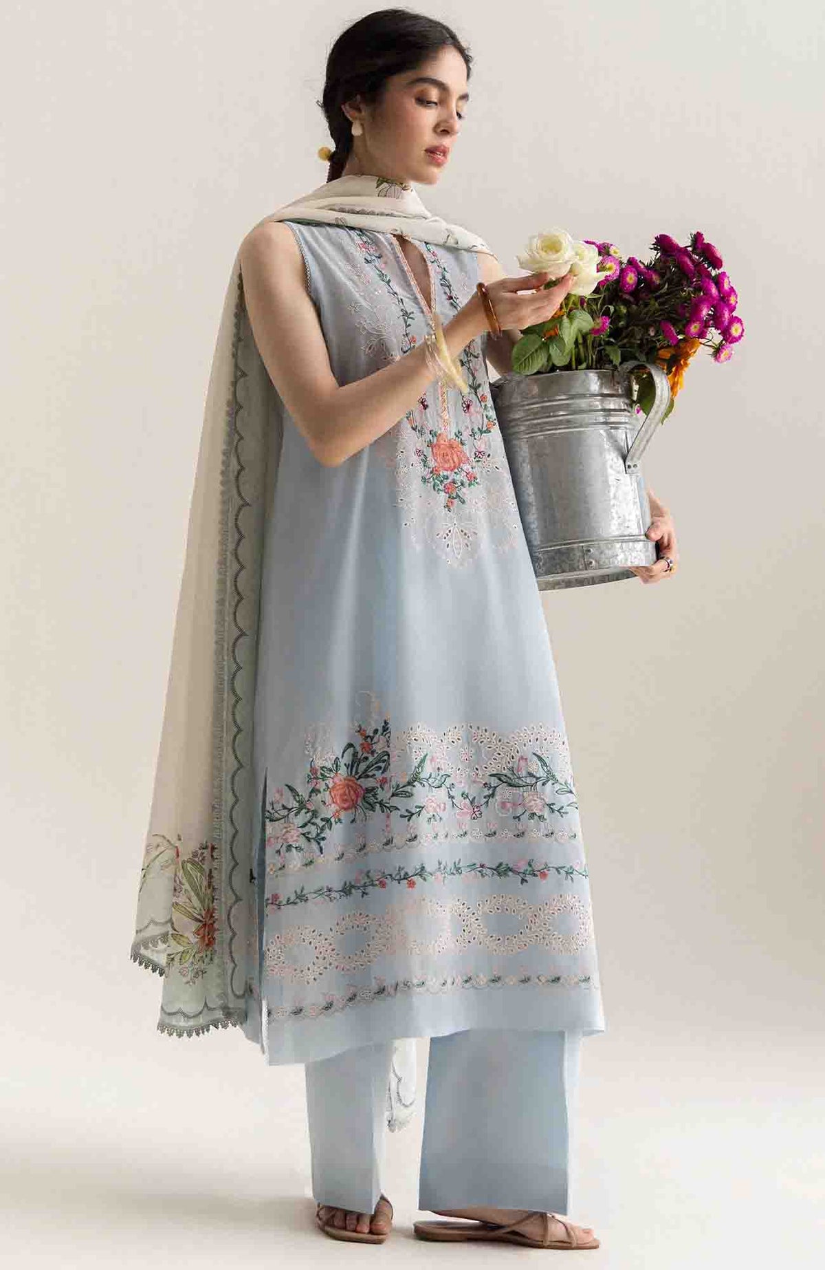 Coco Lawn Edit II by Zara Shahjahan Unstitched  Lawn Embroidered 3 Piece Suit -CCZSEDLII-8B - Kian- Summer Collection