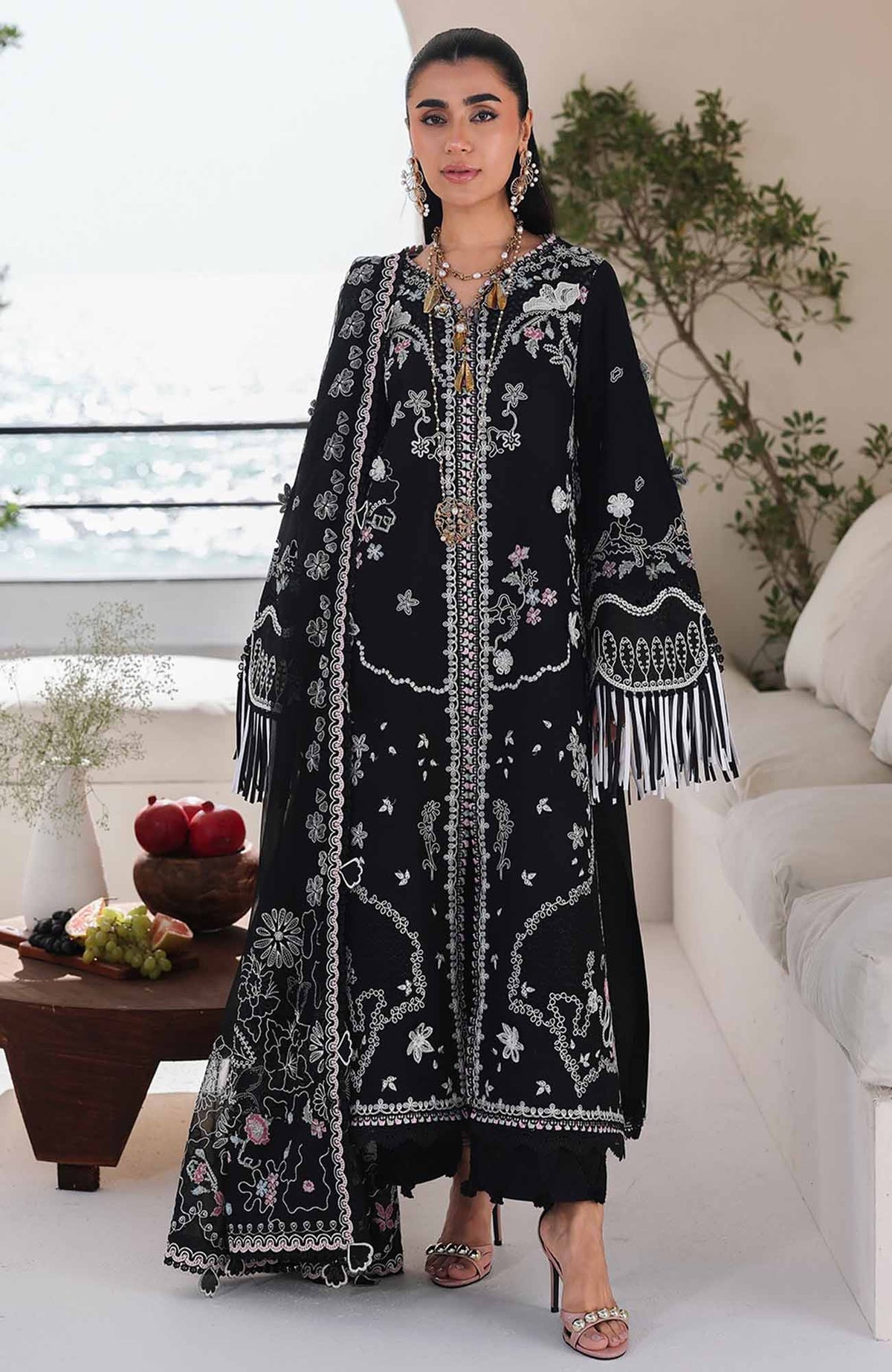 Sahil  By Qalamkar Unstitched Lawn Embroidered 3 Piece Suit - QLMSL02 -Liana - Summer Collection