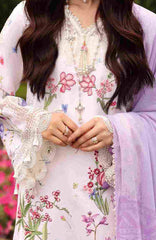 Eid Edit By Sardinia Unstitched Lawn Embroidered 3 Piece Suit -SRDEDL-01- Lavender Clouds- Summer Collection