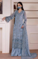 Parisa Safeera by Flossie Unstitched Chiffon Embroidered  3 Piece Suit -FLSPRSF-10- Festive Collection