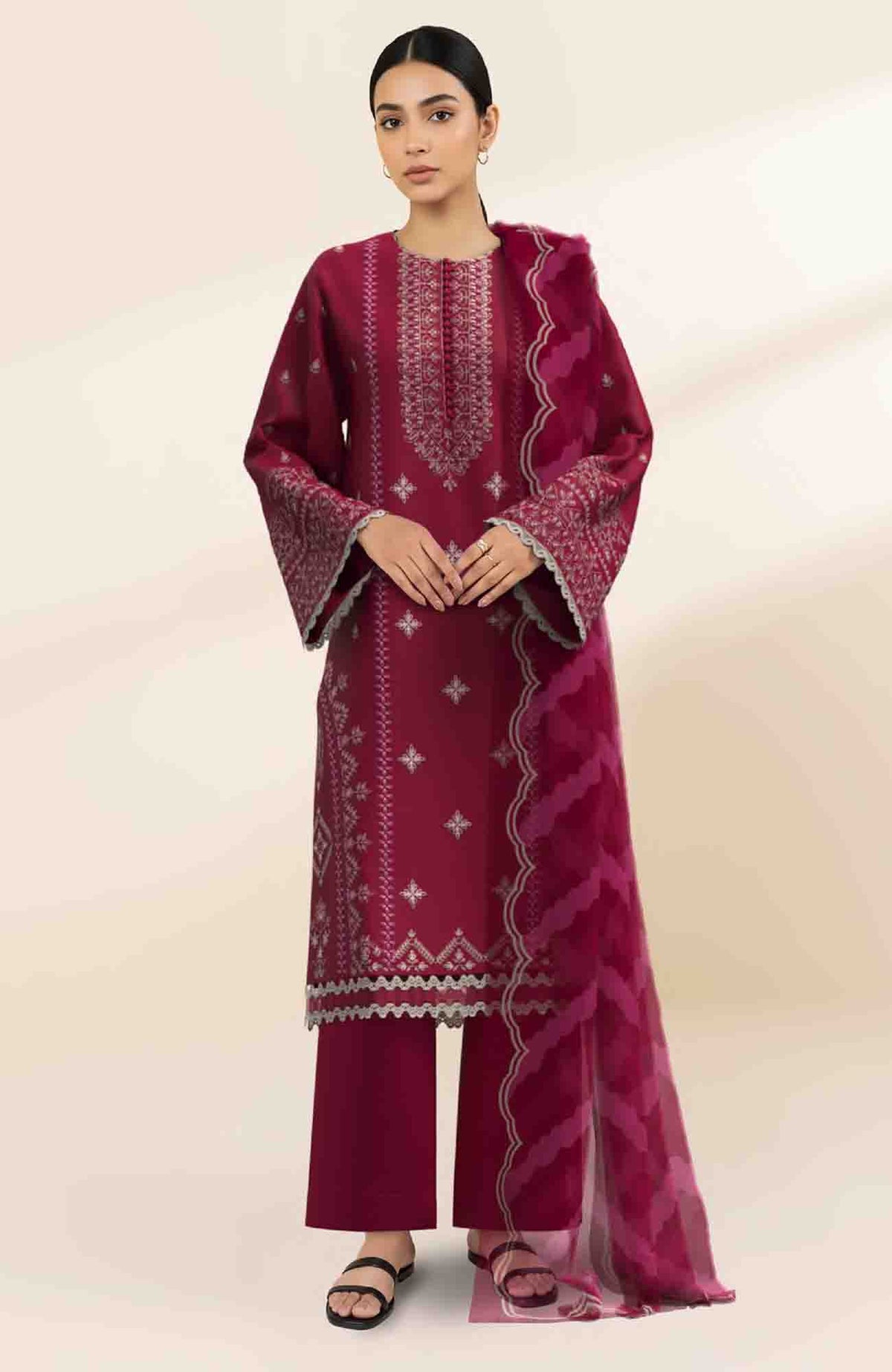 Premium Luxury By Sapphire Unstitched Lawn Embroidered 3 Piece Suits -SPHPLXL-10- Summer Collection