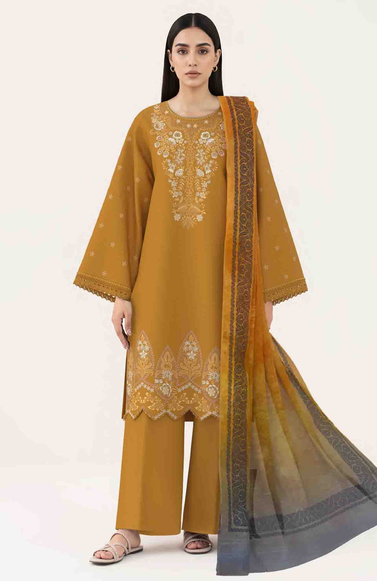 Premium Luxury By Sapphire Unstitched Lawn Embroidered 3 Piece Suits -SPHPLXL-11- Summer Collection