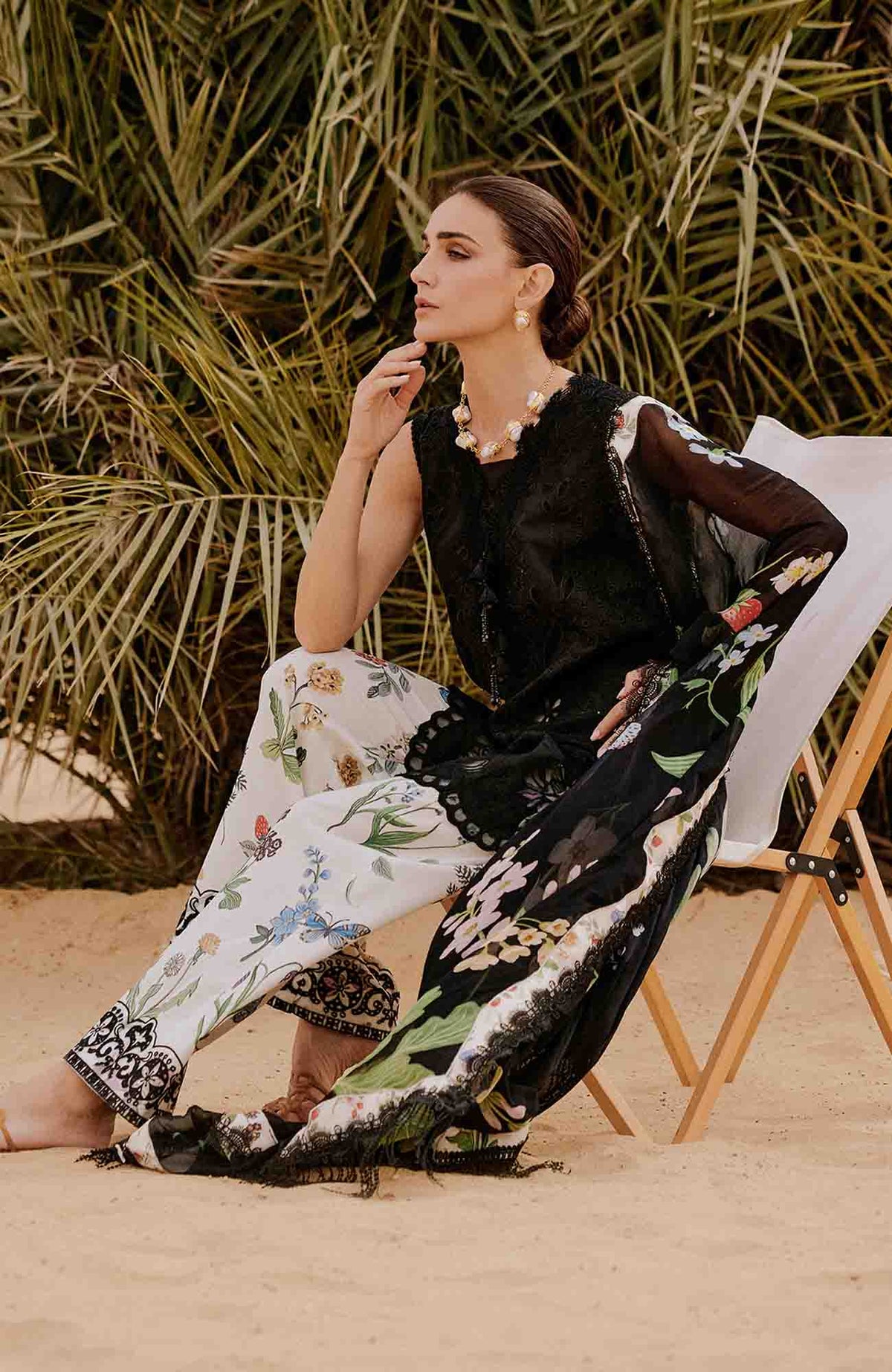 Luxury Lawn By Saira Rizwan Unstitched Lawn Embroidered 3 Piece Suits- SRLXL-07- Diara- Summer Collection