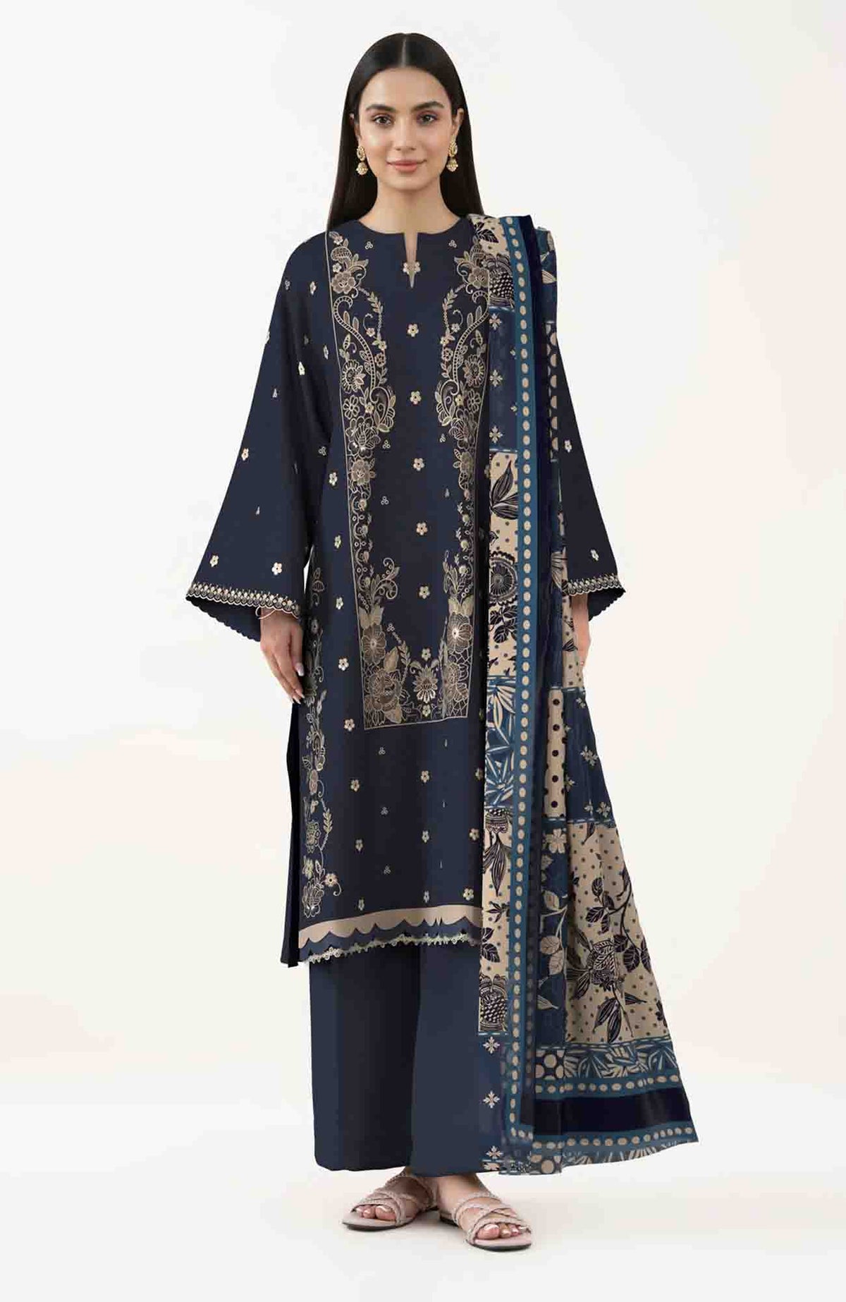 Premium Luxury By Sapphire Unstitched Lawn Embroidered 3 Piece Suits -SPHPLXL-14- Summer Collection