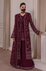 Parisa Safeera by Flossie Unstitched Chiffon Embroidered  3 Piece Suit -FLSPRSF-02- Festive Collection