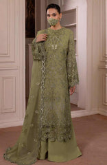 Parisa Safeera by Flossie Unstitched Chiffon Embroidered  3 Piece Suit -FLSPRSF-04- Festive Collection