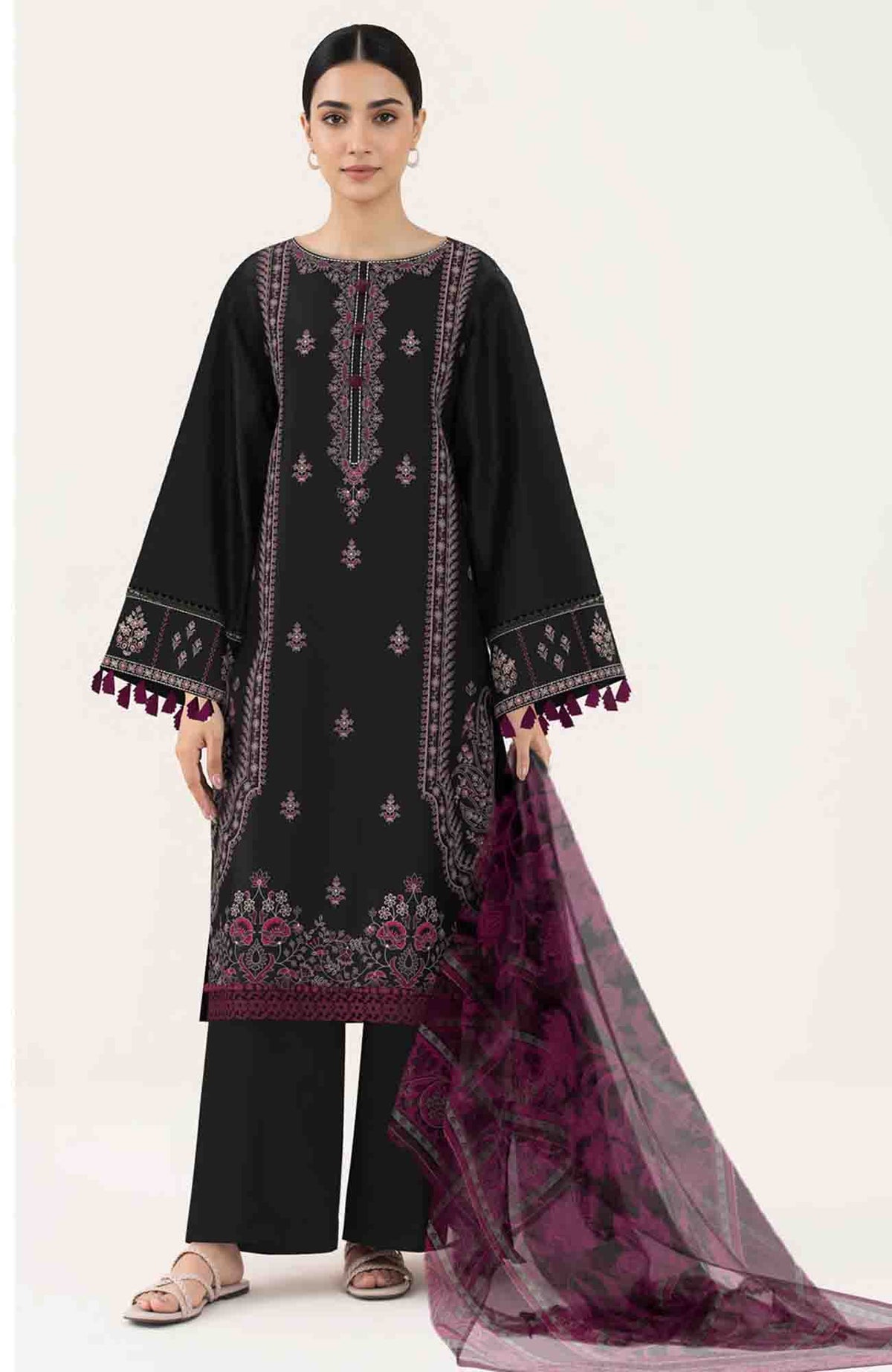 Premium Luxury By Sapphire Unstitched Lawn Embroidered 3 Piece Suits -SPHPLXL-8- Summer Collection