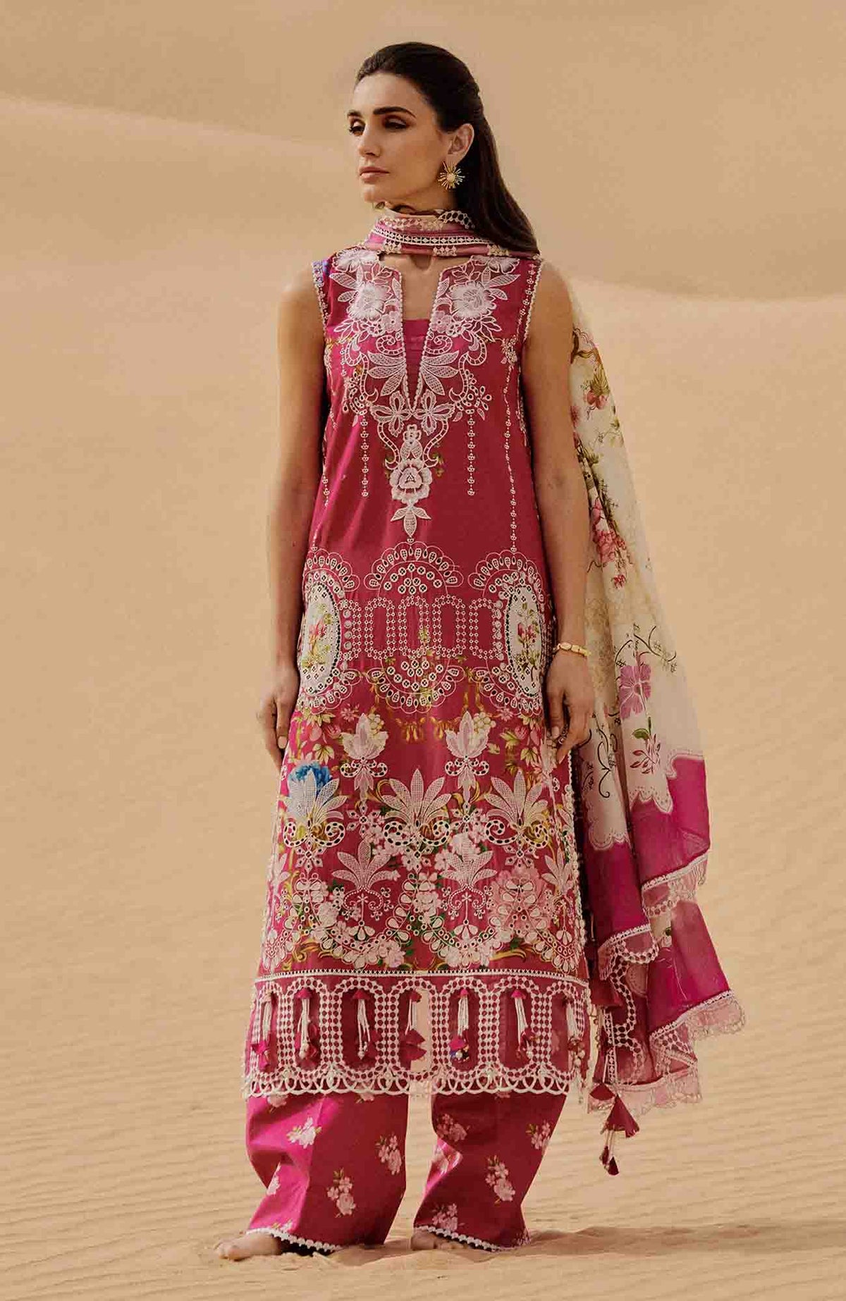 Luxury Lawn By Saira Rizwan Unstitched Lawn Embroidered 3 Piece Suits- SRLXL-02- Zumar- Summer Collection