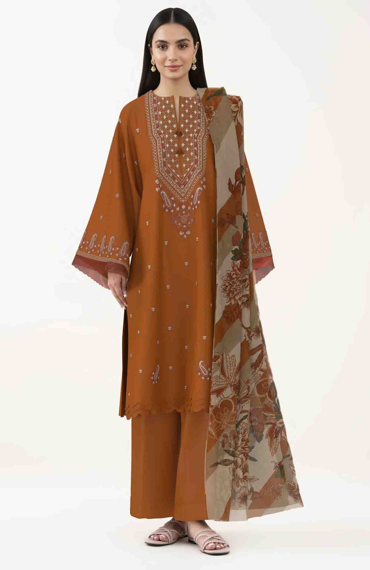 Premium Luxury By Sapphire Unstitched Lawn Embroidered 3 Piece Suits -SPHPLXL-9- Summer Collection