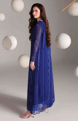 Ensembles By Azure Unstitched Chiffon Embroidered 3 Piece Suit - AZRENSM6- SALVIA - Festive Collection